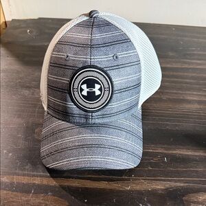 Under Armour Black and White Striped Cap